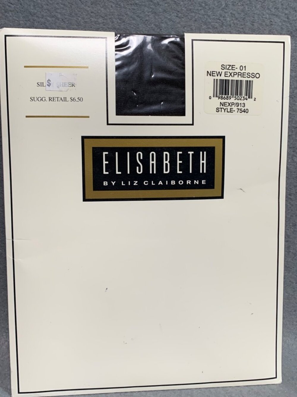 Liz Claiborne Silky Sheer Hosiery Size 01 Expresso Reinforced Toe New